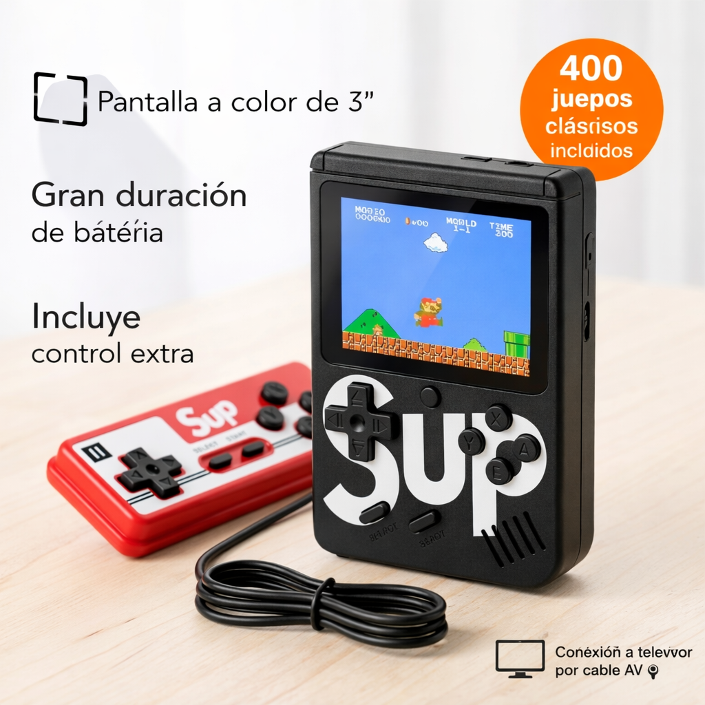 Consola portátil SUP y control rojo