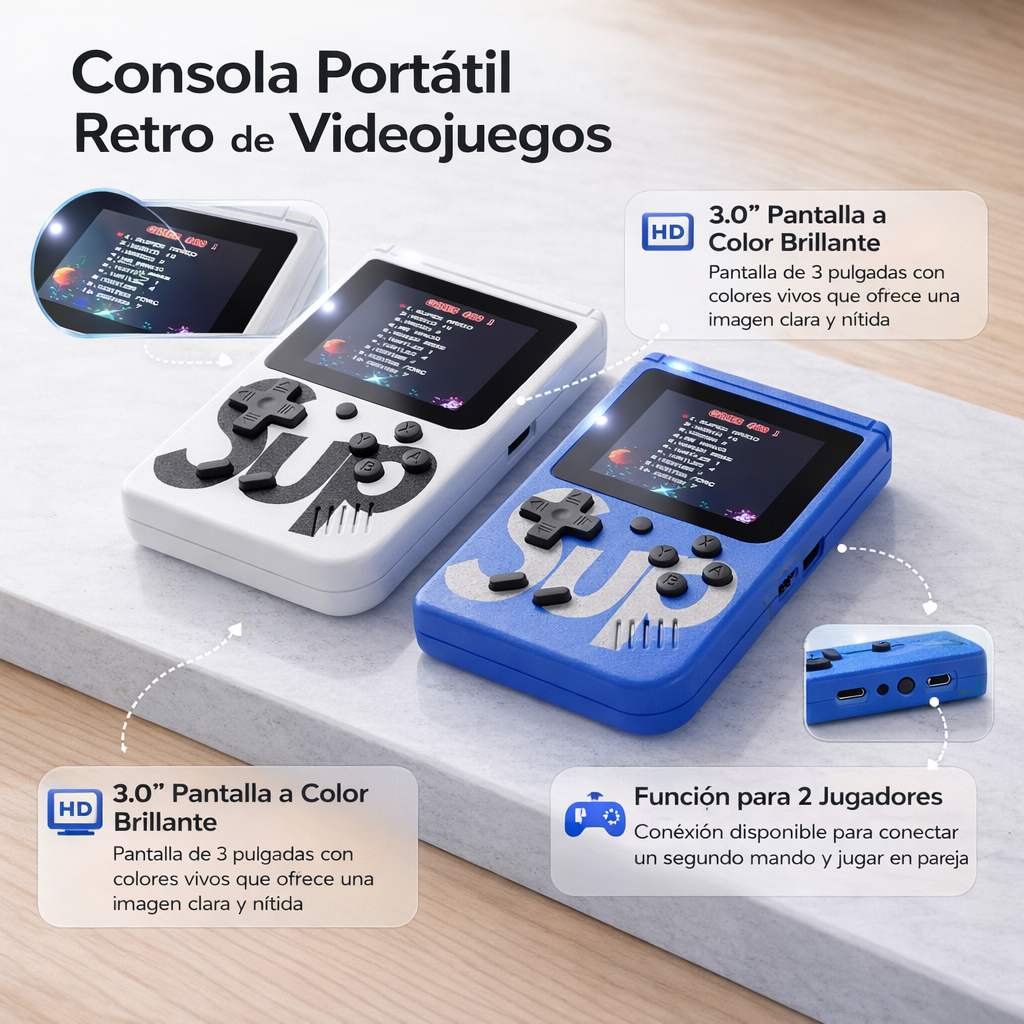 Consolas retro portátiles de videojuegos