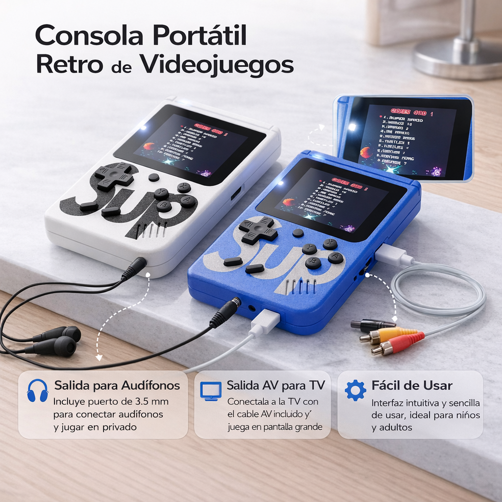 Consolas retro portátiles de videojuegos