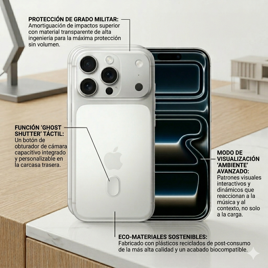 iPhone 17 Pro 256GB color blanco visto de frente y dorso con sistema de triple cámara.